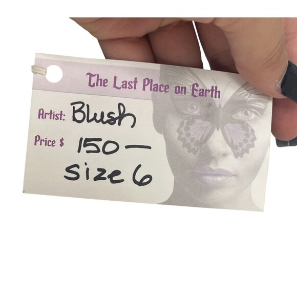 Blush Prom Alexia Women Maxi Dress Size 6 Blue Floral Strapless Evening Gown EUC - Picture 4 of 11